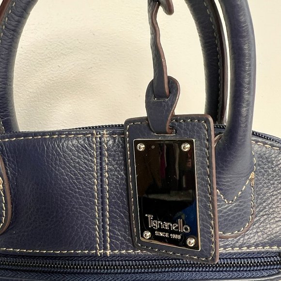 Tignanello Blue Leather Small Handbag - Picture 2 of 15
